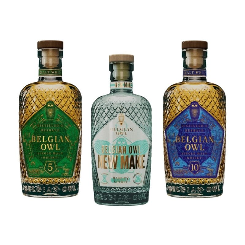 Belgian Owl Single Malt 5YO, Belgian Owl Single Malt 10YO, Belgian Owl New Make, Whisky Center