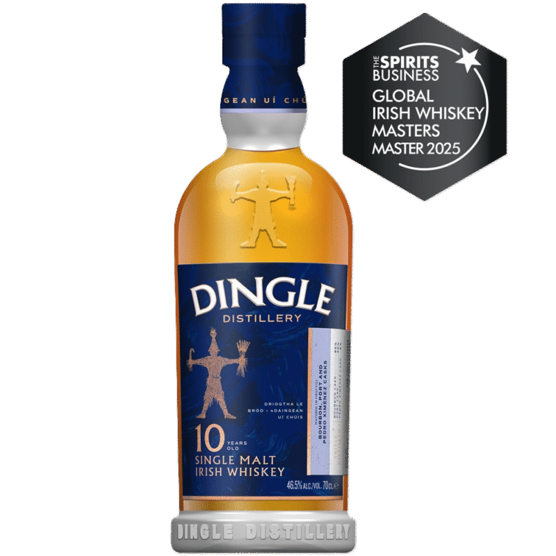 Experience Dingle 10YO Single Malt Irish Whiskey, matured for a decade in Bourbon, Port & PX casks. Bottled at 46.5% ABV, non-chill filtered, offering rich fruit and spice. Perfect neat or in cocktails.