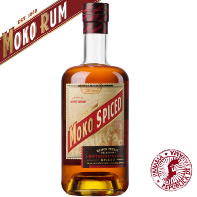 Discover Moko Rum Spiced, a Panama-aged spiced rum with vanilla, caramel and warming spice notes. Perfect in cocktails or over desserts. 40% Vol, 70 cl. Ready to escape?